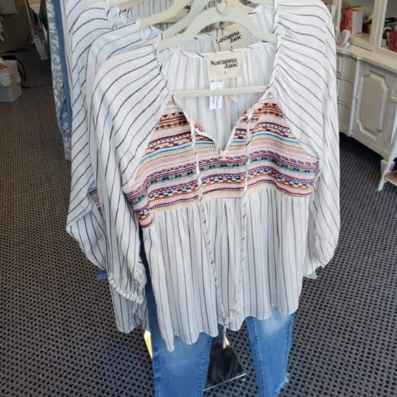 Savanna Jane Mixed Media Print Tunic - Picture 9 of 9